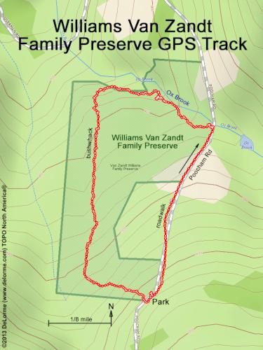 GPS track at Williams Van Zandt Family Preserve in New Hampshire