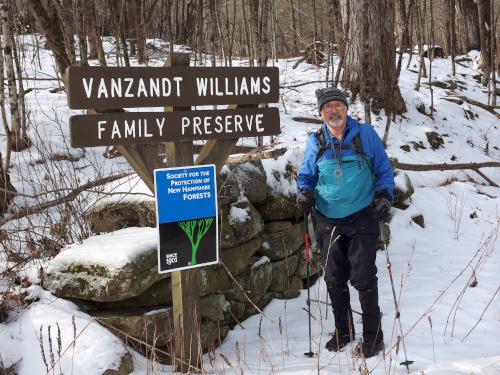 entrance sign at Williams Van Zandt Family Preserve in New Hampshire