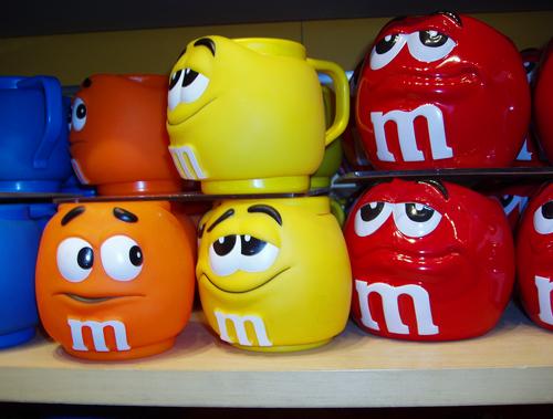 signature cups for sale at the four-story M&M building in Las Vegas, Nevada