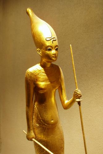 statue from King Tut's tomb in Egypt on loan to the Luxor casino in Las Vegas, Nevada