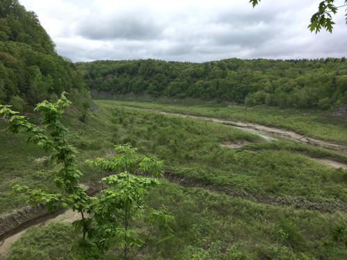 view of the Genesee River from Kisil Point at Letchworth State Park in New York