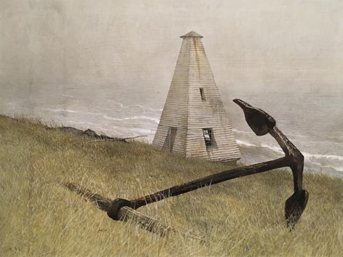 Sea Running by Andrew Wyeth in the Farnsworth Museum at Rockland on the coast of Maine