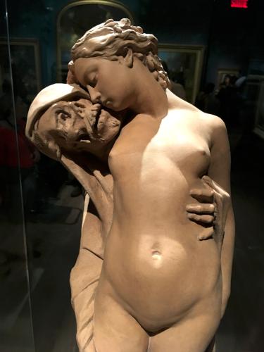 Forever!! Never!! statue at the Montreal Museum of Fine Art, Canada