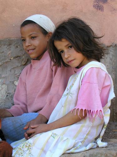 young friends at Skoura in Morocco