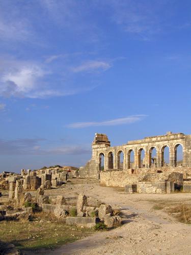 archeological site of Volubilis in Morocco