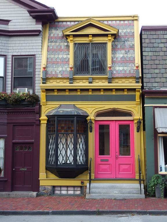 colorful historic house at Newport in Rhode Island