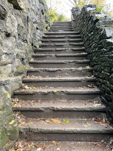 trail staircase in October at Niagara Falls in New York