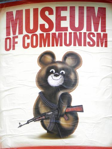 poster advertising the Museum of Communism at Prague in the Czech Republic