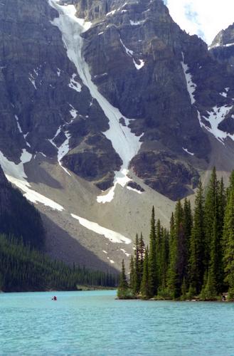 Moraine Lake in the Rockies, Canada, in August 1996