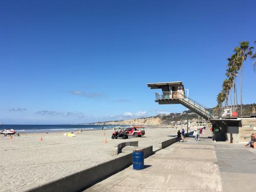 La Jolla beach (deserted in February) near San Diego, California