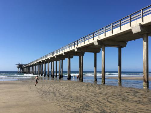 Scripps pier at La Jolla beach near San Diego, California