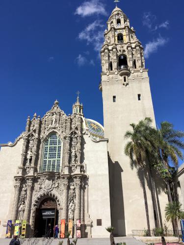 Museum of Man entrance at Balboa Park in San Diego, California