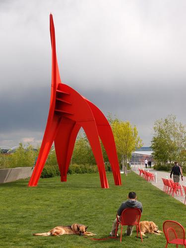 The Eagle modern-art at the Olympic Sculpture Park at Seattle in Washington