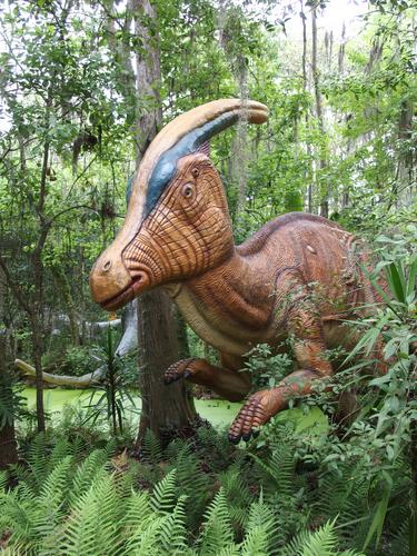 Parasaurolophus inside Dinosaur World at Plant City in Florida