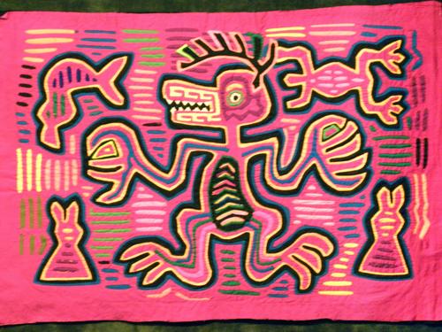 Mola on display inside the Textile Museum at Toronto in Canada