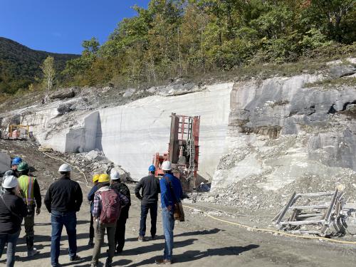 marble tour in October at Danby Norcross Quarry in Vermont