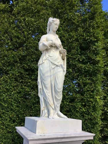 statue in the garden at Schonbrunn Palace in Vienna, Austria