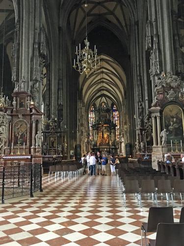 inside St Stephen's Cathedral at Vienna, Austria
