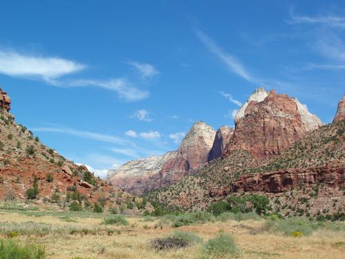 sunny-day view at Zion National Park in Utah