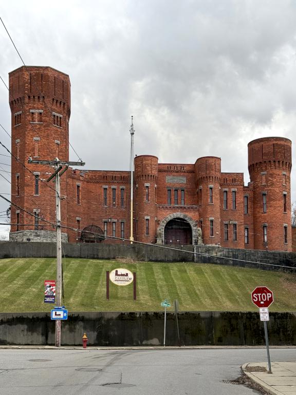 Amsterdam Castle in April on the Erie Canal tour at Amsterdam NY
