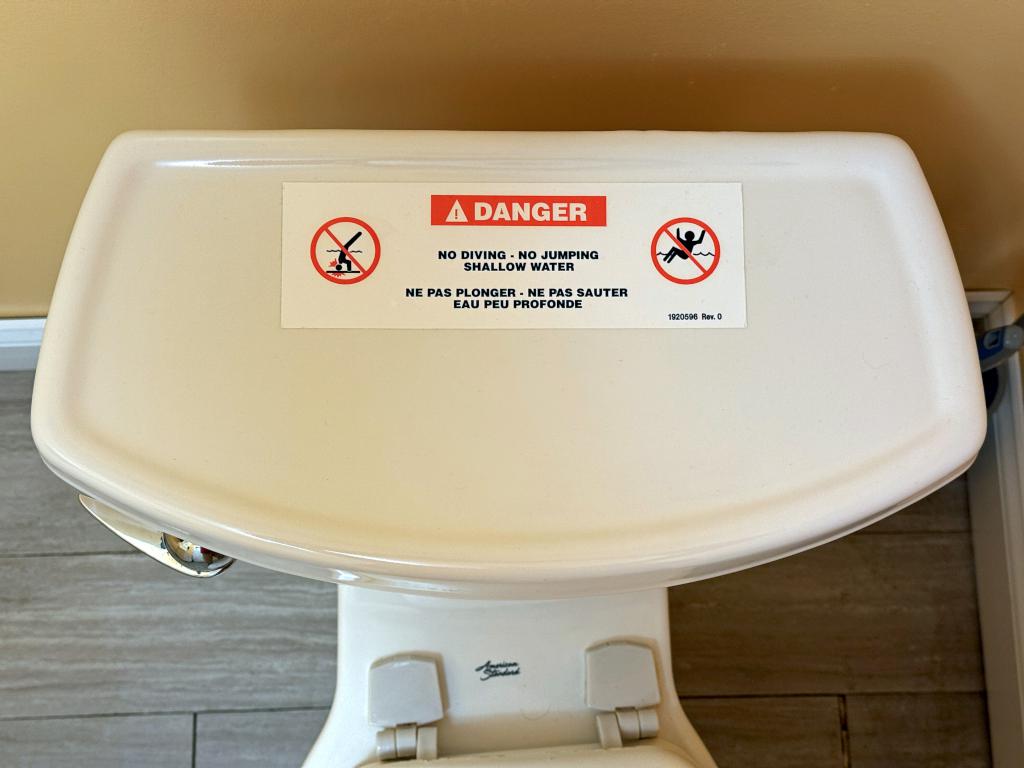 bathroom humor on the Erie Canal tour at Amsterdam NY