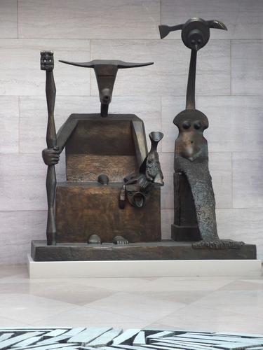 modern-art sculpture inside the East Wing of the National Gallery of Art at the National Mall in Washington DC