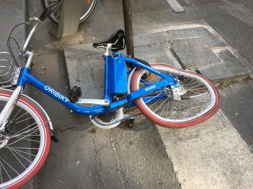 busted bike in Paris, France