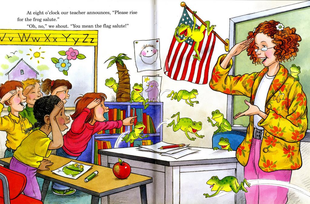 frog salute in Mrs. Millie book