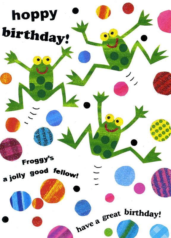 frog birthday card