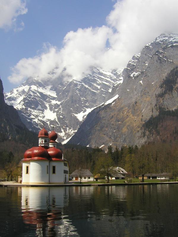 Saint Bartholoma Chapel, Konigssee, Berchtesgaden National Park, Germany