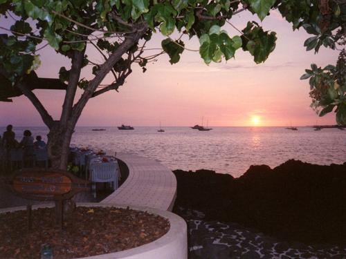 sunset at the Kona Hilton Hotel on the big island of Hawaii