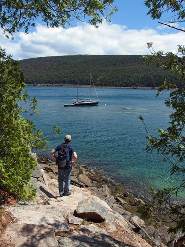 shore viewpoint on the trail to Acadia Mountain in Maine