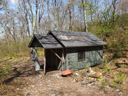 hiker cabin at Alander Mountain in southwestern Massachusetts