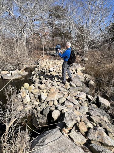 trail in February at Allens Pond Wildlife Sanctuary in southeast MA