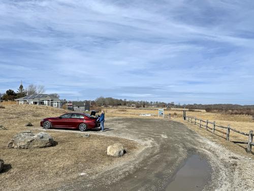 parking in February at Allens Pond Wildlife Sanctuary in southeast MA