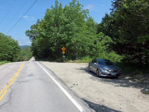 parking at Ames Hill in southern New Hampshire