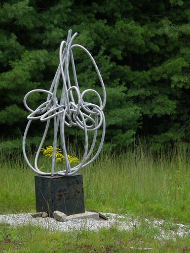 outdoor sculpture exhibit at Andres Institute of Art in New Hampshire