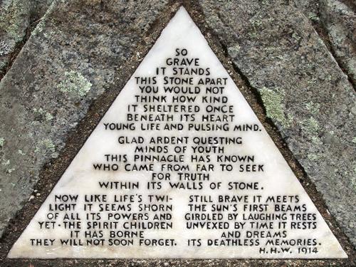 memorial in March at the Round Point at Appleton Farms Grass Rides in northeastern Massachusetts