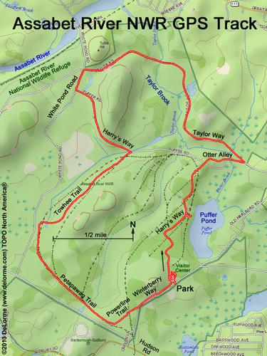 Assabet River NWR gps track