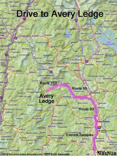 Avery Ledge drive route