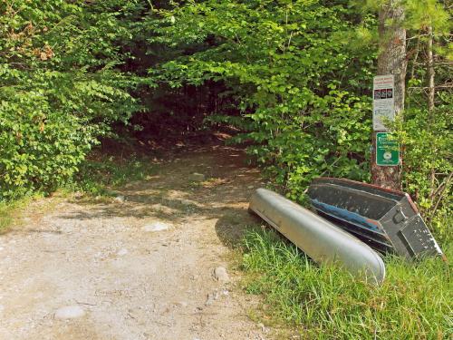 hike start at Bailey Pond in southern New Hampshire