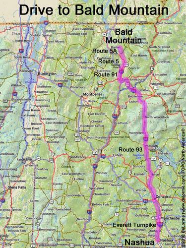 Bald Mountain drive route