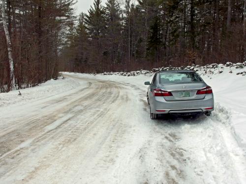 parking in January at Banks Pinnacle in western New Hampshire