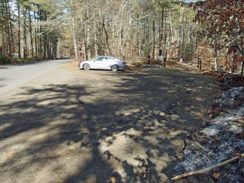 parking in March at Barker Hill in eastern Massachusetts