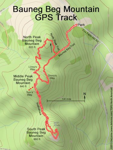 Bauneg Beg Mountain gps track