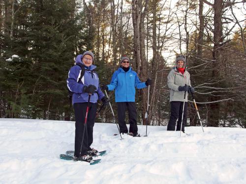 Andee, Cathy and Larry in December at Wildlife Pond at Beaver Brook in southern New Hampshire