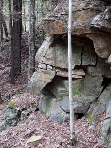 The Old Man of Keene near Beaver Brook Falls at Keene in southern New Hampshire