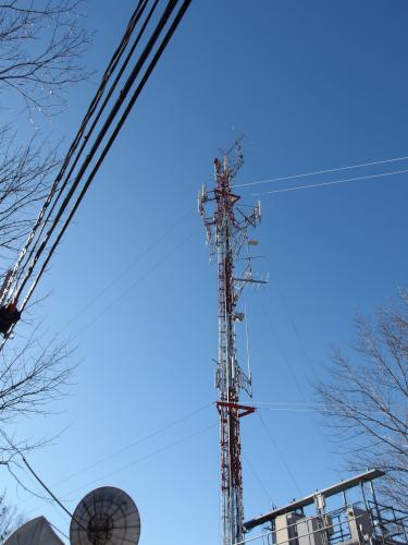 antennas on the summit of Beech Hill in New Hampshire