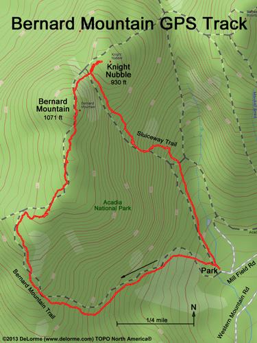 Bernard Mountain gps track