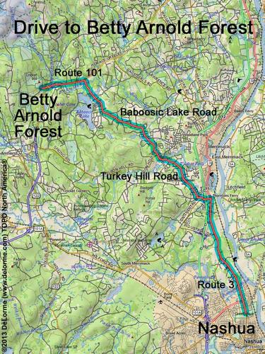 Betty Arnold Forest drive route